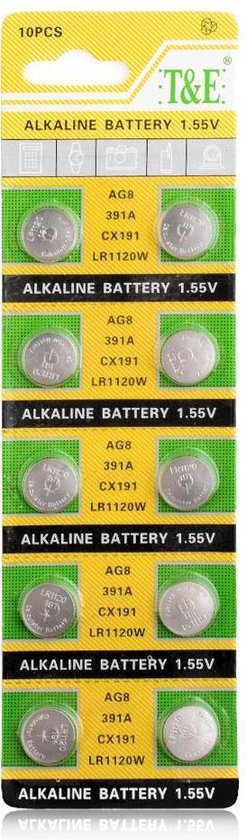 AG8 knoopcelbatterij  10stuks
