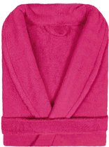 Badjas Badstof Uni Pure Royal met Shawlkraag maat S Fuchsia Magenta - 1 stuks