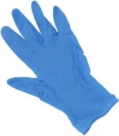 Handschoen Nitril, ongepoederd, blauw small per 100 stuks