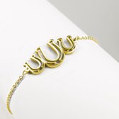 Bracelet Ponytail & Co avec Fers à Cheval - Femme - Acier plaqué or - S (13 + 5 cm)