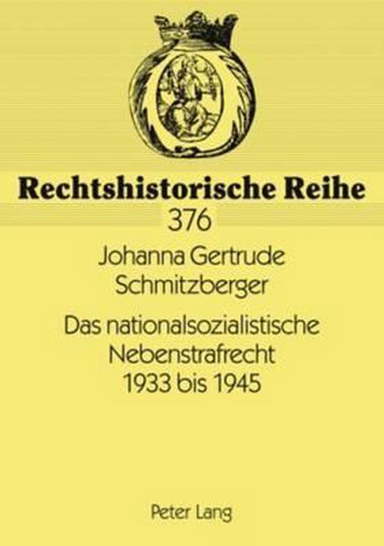 Das nationalsozialistische Nebenstrafrecht 1933 bis 1945 - cover