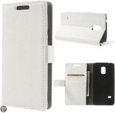 Lychee Wallet case hoesje Samsung Galaxy S5 Mini wit