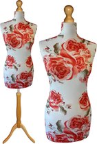 Italian flower power paspop met licht bruine sparkling driepoot  44/46