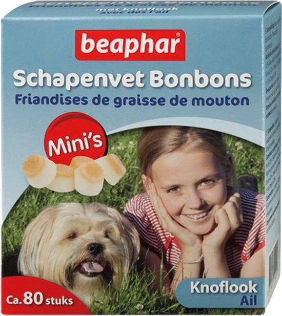 niettemin Tijdig wolf Beaphar schapenvet bonbons knoflook mini - 245 g | bol.com