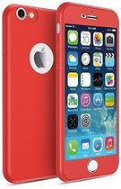 360 graden Full Body Cover Case Rood Hoesje voor iPhone 7