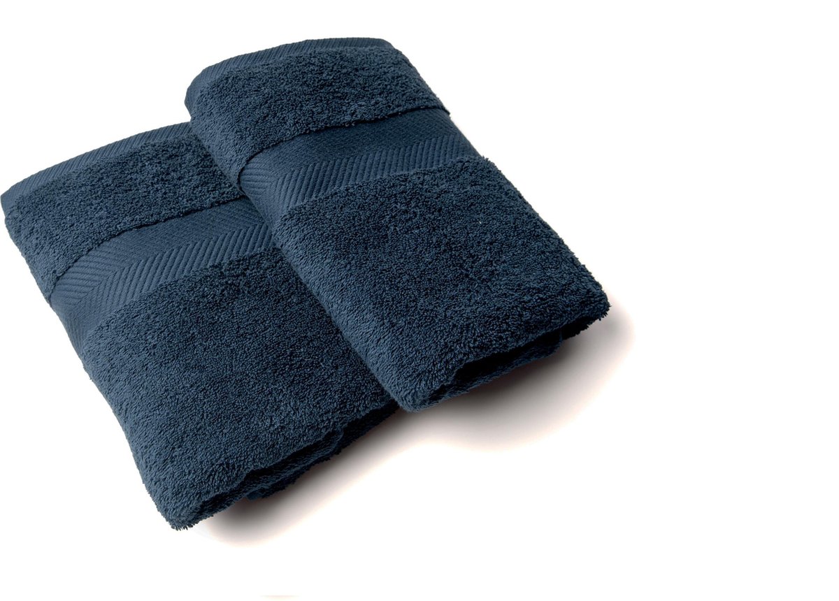 Casilin Royal Touch - Badlaken - Dark Denim - 65 x 125 cm - Set van 2