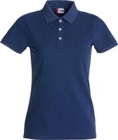 Clique Stretch Premium Polo Women 028241 - Blauw-melange - S