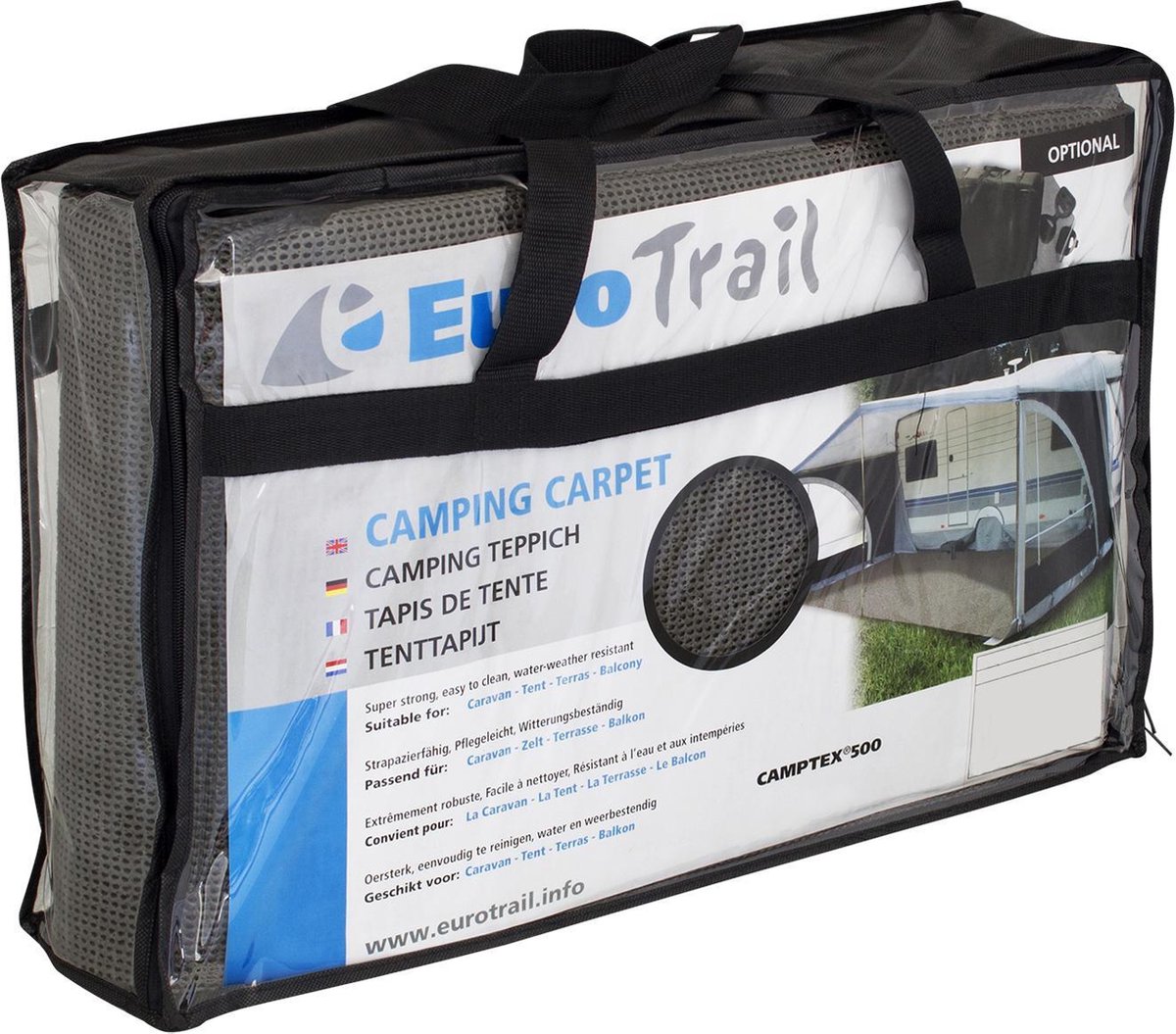 Eurotrail Camptex Tenttapijt - 250 x 600 cm- Navy