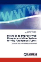 Methods to Improve Web Recommendation System for the Anonymous Users