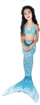 Zeemeermin staart set|Mermaid staart, Bikiniset en Monovin | Lollipop blauw maat 120