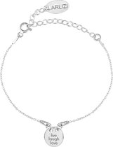 ARLIZI 1449 Bracelet Charm Live Laugh Love - Femme - Argent Sterling 925 - 18 cm