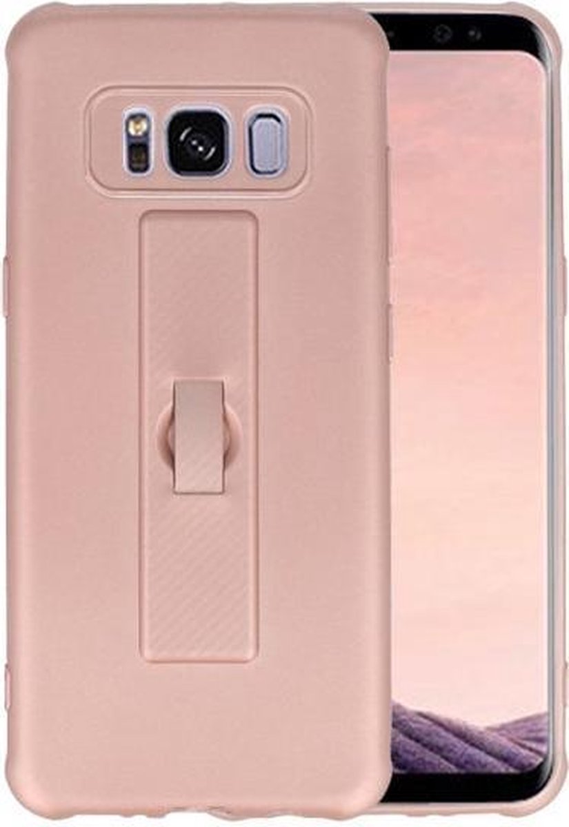 Roze Carbon serie Zacht Case hoesje voor Samsung Galaxy S8
