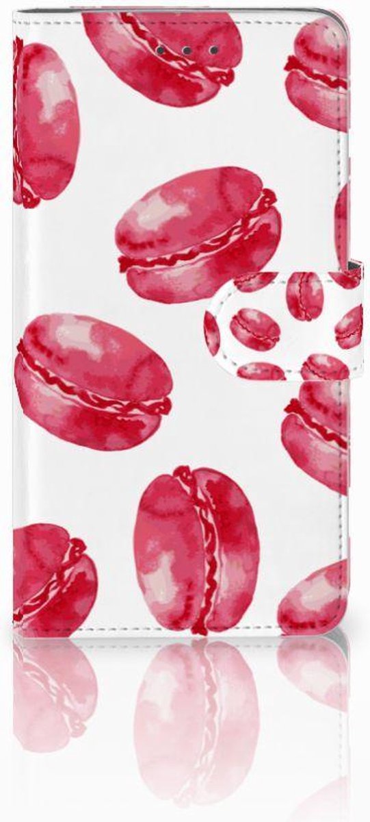 Book Case voor Samsung Galaxy J7 2016 Book Cover Pink Macarons