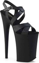 Pleaser Sandaal met enkelband, Paaldans schoenen -36 Shoes- INFINITY-997 US 6 Zwart