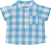 Smitten Organic - Vichy Shirt - Aquamarine Blue - Maat 62