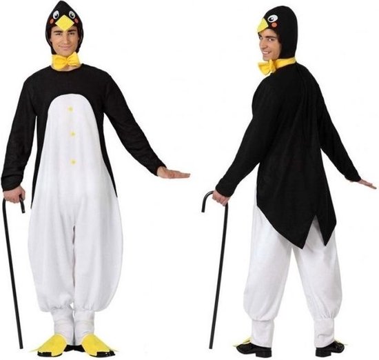 Graden Celsius Interactie streep Dierenpak verkleed kostuum pinguin voor volwassenen - Carnaval dieren  verkleedkleding M/L | bol.com
