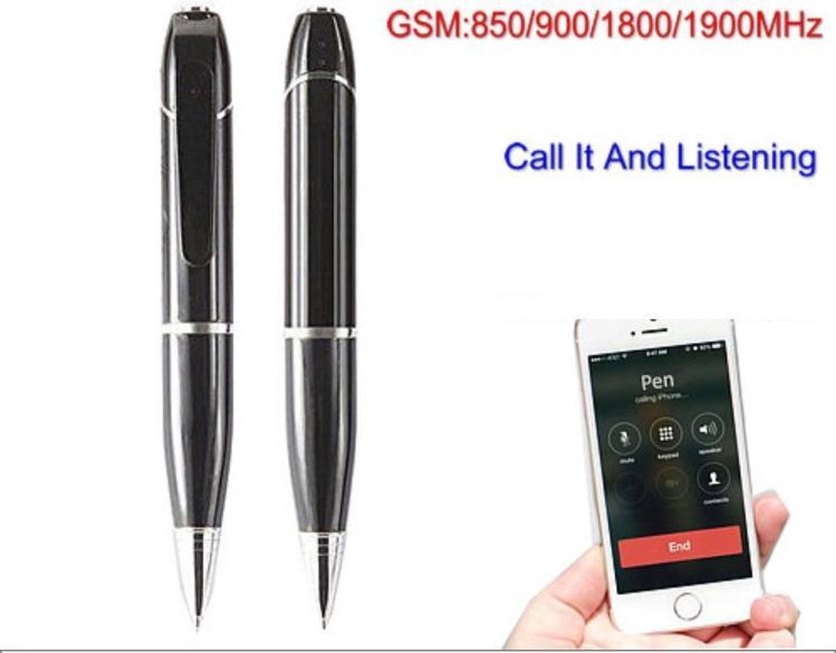 Spy pen Voice Recorder - Afluister apparaat - GSM bug - zonder camera |  bol.com