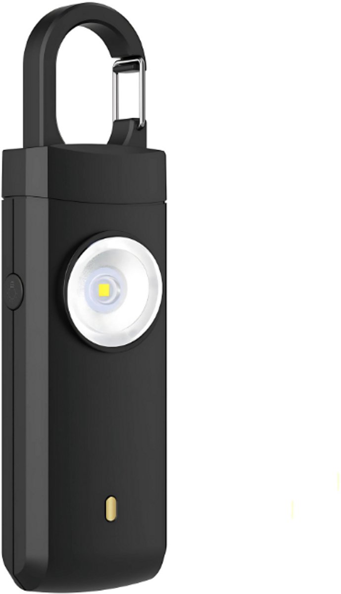 S4D® Premium Zakalarm – 130dB Persoonlijk Alarm met LED Zaklamp & Stroboscoop – Oplaadbaar via USB – Compact & Draagbaar – Verkrijgbaar in meerdere kleuren - Zwart