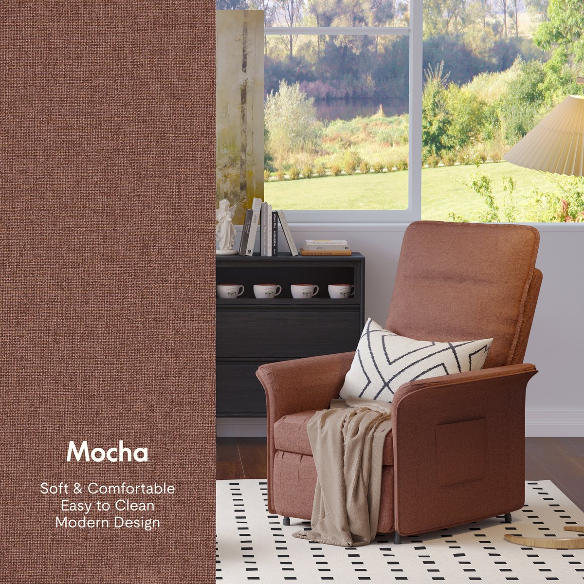 Afbeelding 2 van FLEXISPOT Elektrische Relaxstoel Ergonomisch Mokka