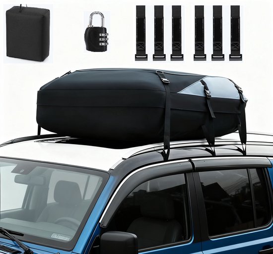 Opvouwbare dakkoffer set – 700 liter – cijferslot – waterdicht