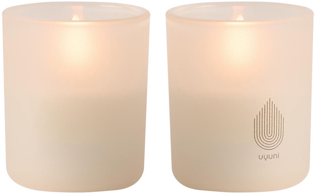 Uyuni Lighting - Glass candle - Vanilla - Set van 2 - 6 cm x 7 cm