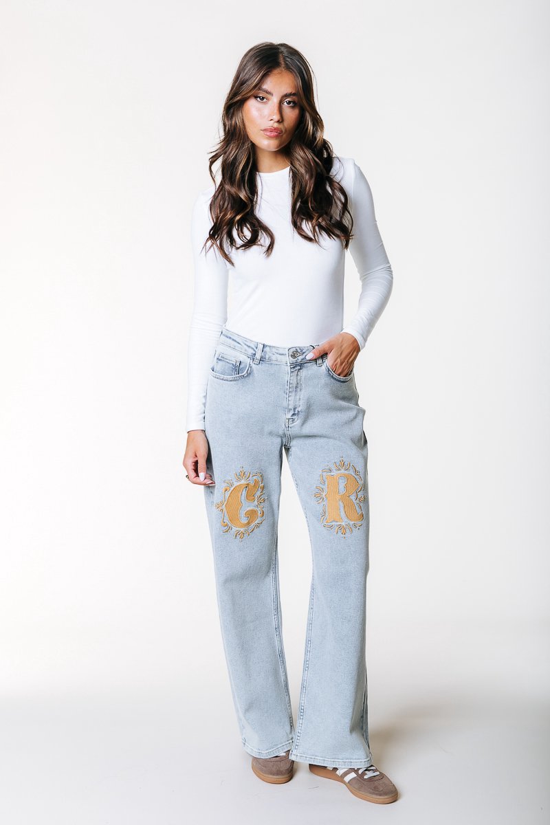 Colourful Rebel Gaias CR High Rise Straight Leg Denim Pants- XL