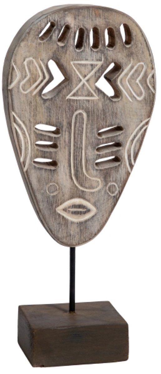 Morrigan - Paspop - Nick - L 20.0cm x W 10.0cm x H 45.0cm - Wit gekalkt