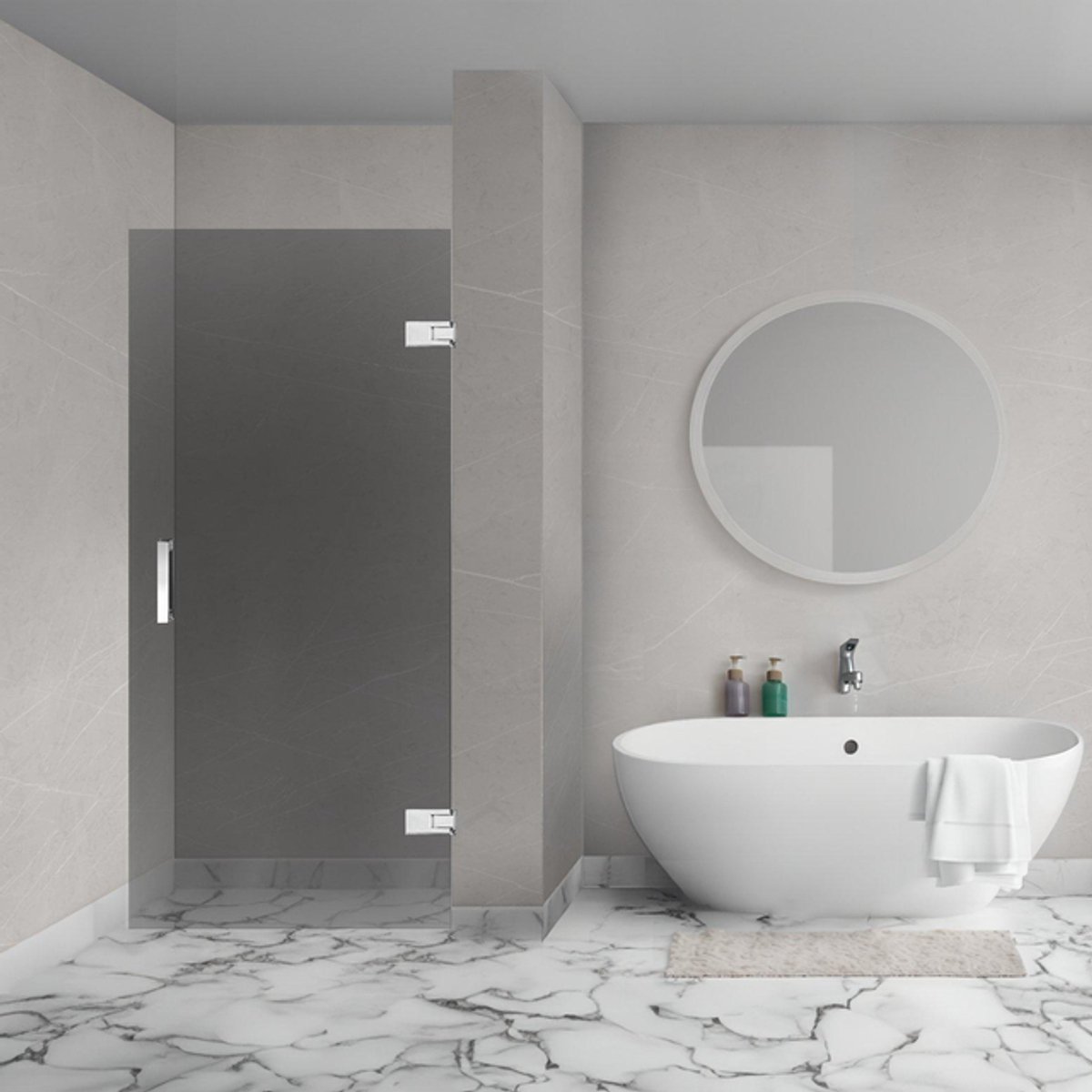 Aqua Vista Galatina Nisdeur - 60x200cm - excl. montageset - rookglas