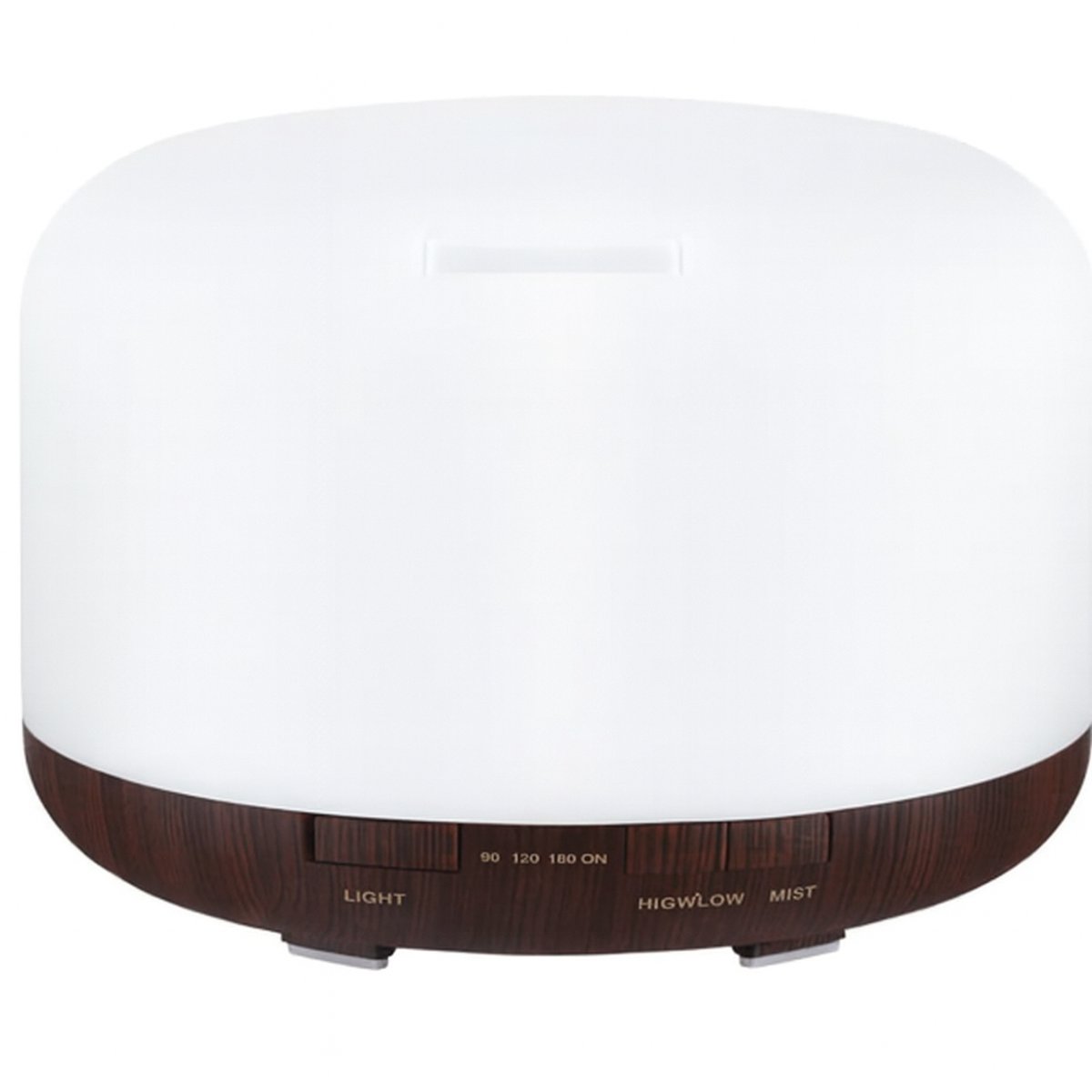 BOECK - Aroma Diffuser 500 ml | LED Luchtbevochtiger & Timer | Ultrasonic Spa Air Diffuser met Donker Houten Look | Aroma Humidifier voor Slaapkamer / Yoga / Relax