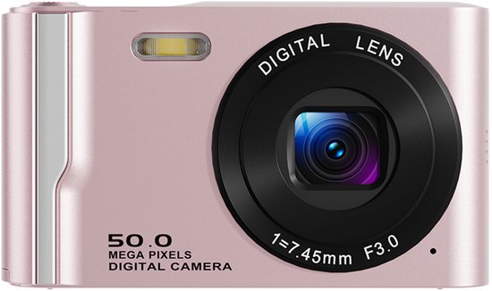 Digitale camera 4K 48MP Autofocus Vlogging Camera met Achter- en Voorcamera voor Fotografie, 16X Digitale Zoom Point en Shoot Camera's met 32GB kaart & 2 Batterijen Camera voor Jongens Meisjes