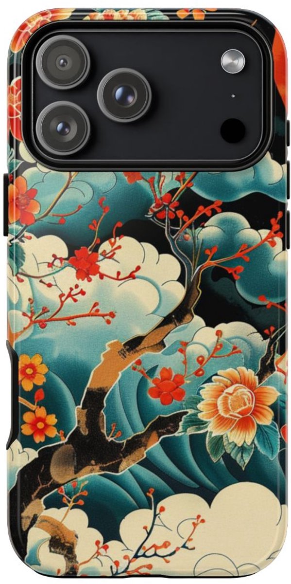 Bloemrijke Tak onder de Maan – Telefoonhoesje Geschikt voor iPhone 17 Pro Max