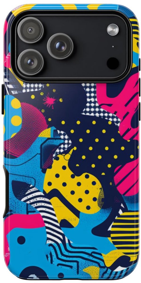 Vrolijk Abstract Geometrisch Patroon – Telefoonhoesje Geschikt voor iPhone 17 Pro Max