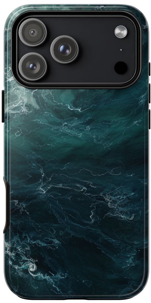 Donkere Waterdiepte Abstracte Kunst – Telefoonhoesje Geschikt voor iPhone 17 Pro Max
