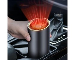 Elektrische kachel - Verwarming - Auto Verwarming met Zuignap – Zwart – 2-in-1 Verwarming/Koeling – Snelle Luchtstroom – Verstelbare Hoek – Ontwaseming en Ontwaseming – Universeel – Kan Ophangen of Plaatsen – Auto, SUV, Vrachtwagen, Camper
