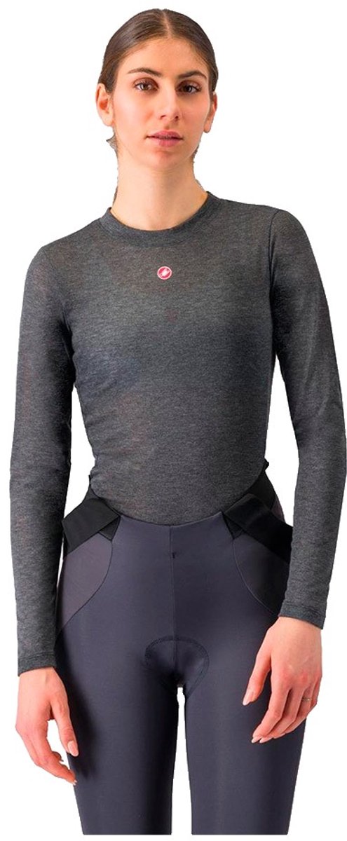 Castelli Medio Lange Mouwen Basislaag Grijs M Vrouw