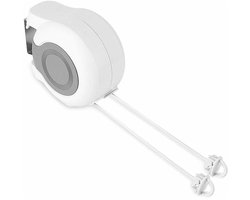 Waslijn - Drooglijnen - 13 m * 2 - Uittrekbaar - RVS - Waslijndraad - Uittrekbare Waslijn - Douchekledinglijn - wanddroogrek - Voor buiten en binnen - 20*16.3*10 cm - ABS en PVC - Wit en grijs