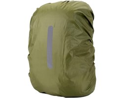 2 Stuks Waterdichte Rugzak Hoes - Reflecterende Regenhoes Backpack - 30 t/m 40 Liter - Waterdichte Rugzak Regenhoes - Reflecterende Rugzak Covers in Polyester -Legergroen - Maat L - Waterdichte Rugzak Cover voor Outdoor Wandelen Rijden Klimmen
