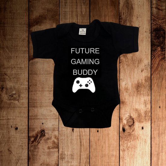 Foto: Romper future gaming buddy zwart korte mouw
