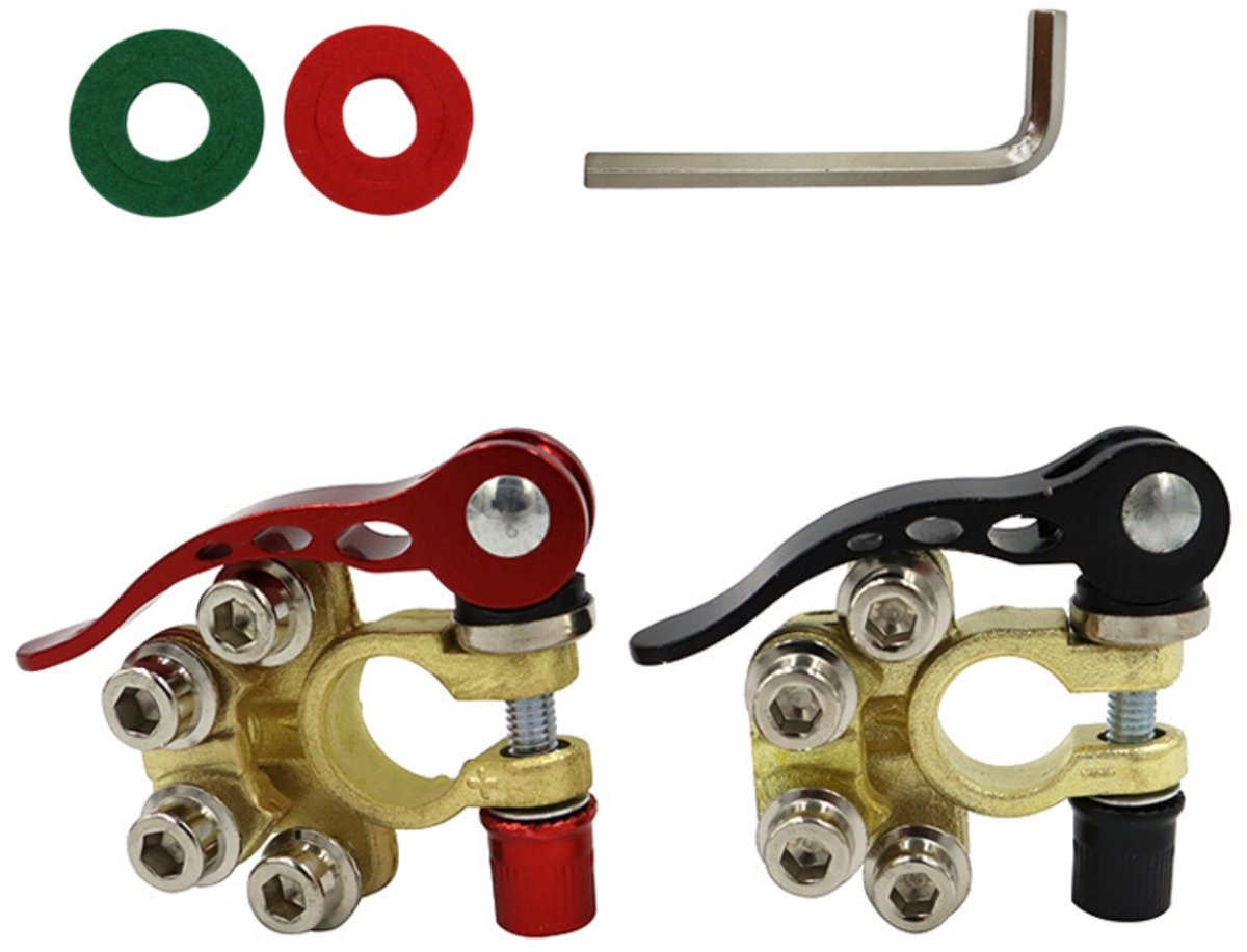 EXCITAT Accuklemmen - Auto-accuklemmen - voor auto's, vrachtwagens, boten - 2 stuks