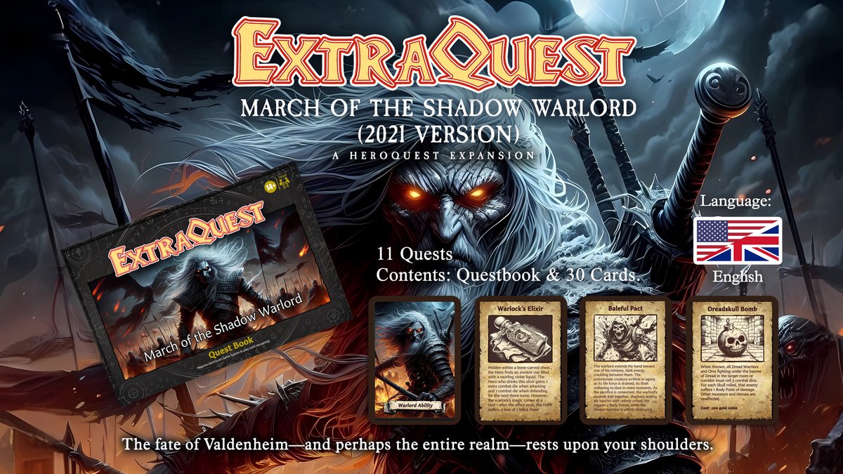 March of the Shadow Warlord Expansion **ENGLISH ONLY** (Heroquest 2021 Edition)