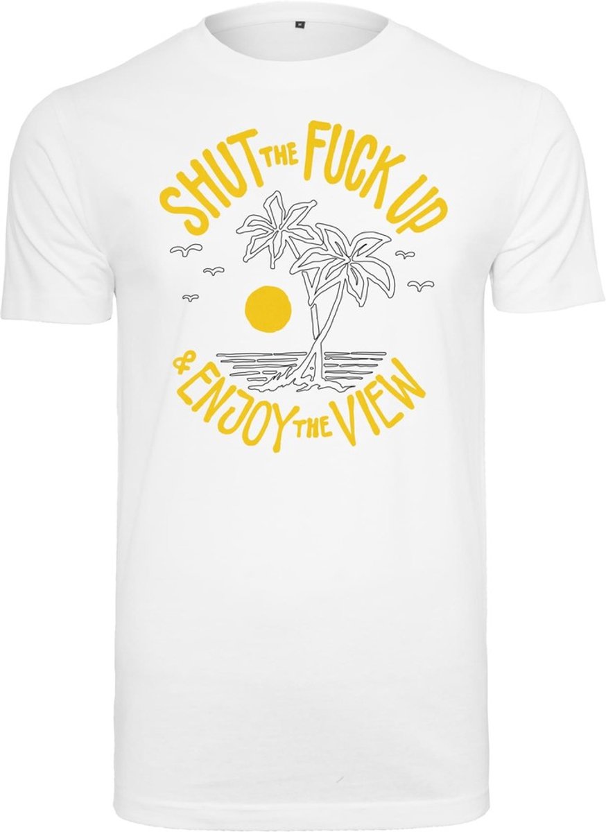 Mister Tee Shut the Fuck Up & Enjoy The View Heren T-shirt S Wit