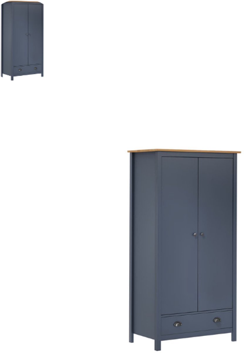 Kledingkast - Slaapkamer - Kledingkasten - Ladekasten - Commode - Organizer - Massief - Grijs