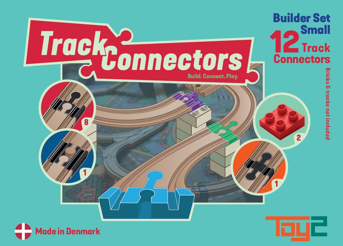 Builder Set Small - 12 Brio Adapters - Treinbaanonderdelen - Houten Treinbaan — afbeelding 11