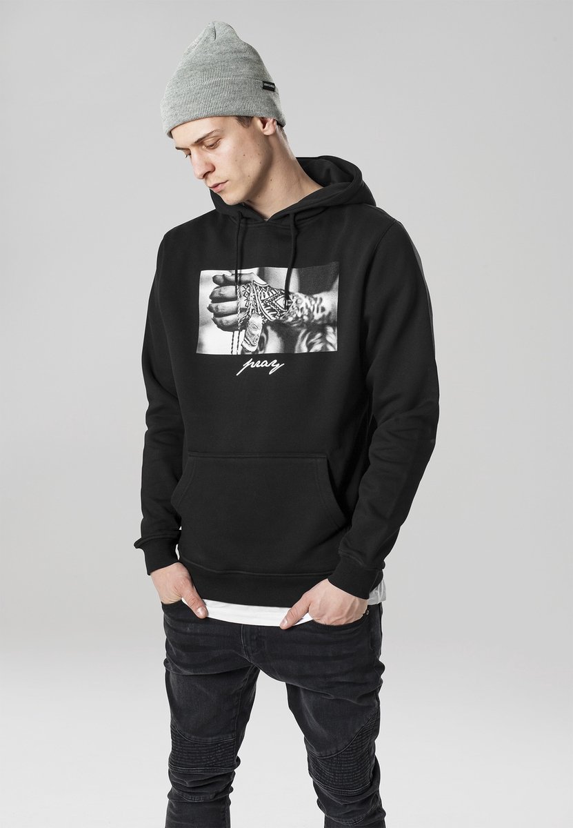 Mister Tee Pray 2.0 Hoodie/trui 5XL Zwart