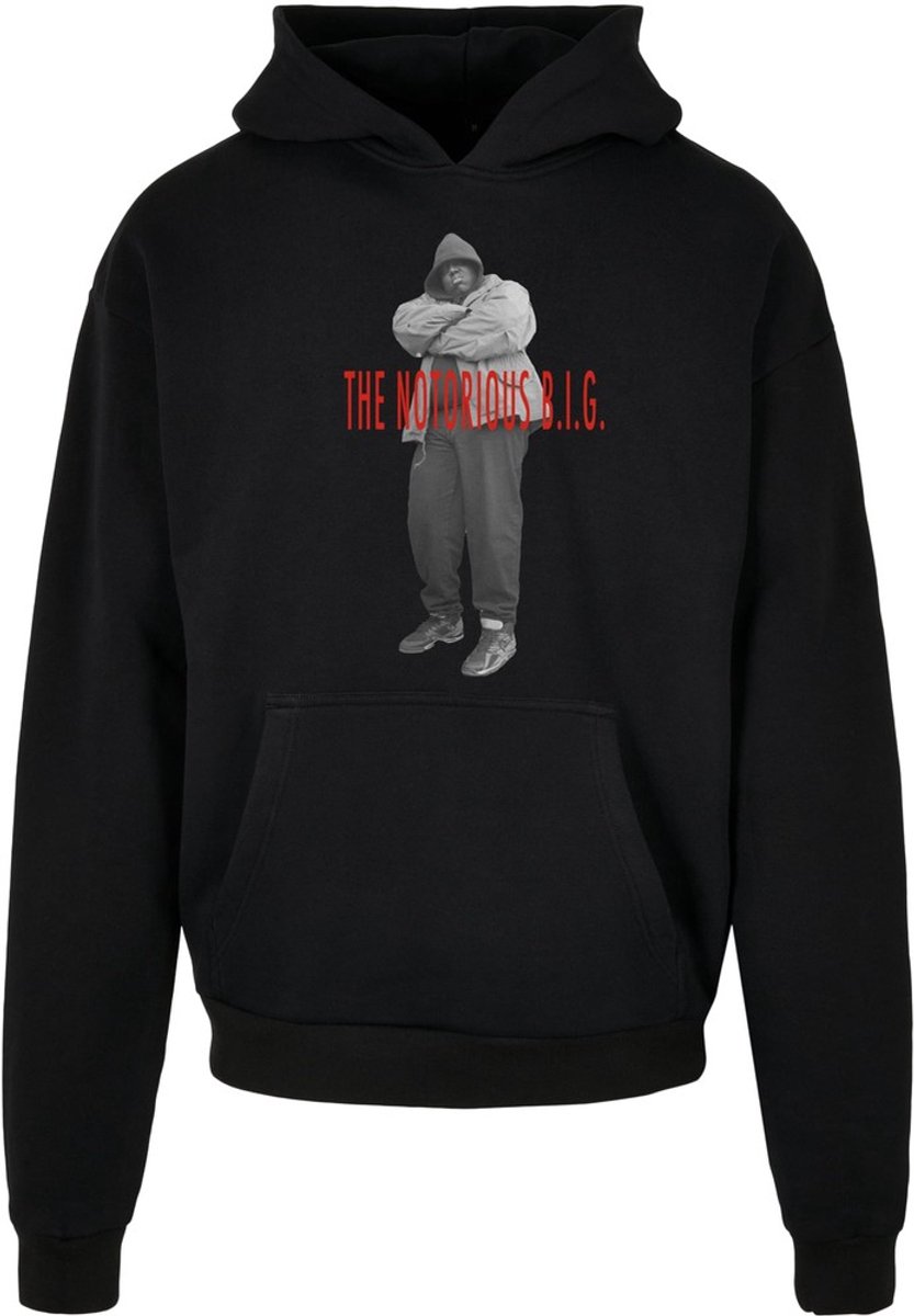 Mister Tee Biggie Smalls Concrete Heavy Oversize Hoodie/trui L Zwart