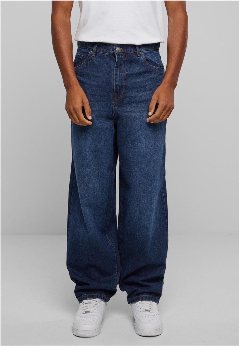 Urban Classics Heavy Ounce Baggy Fit Jeans Wijde broek Taille 36 inch Donkerblauw