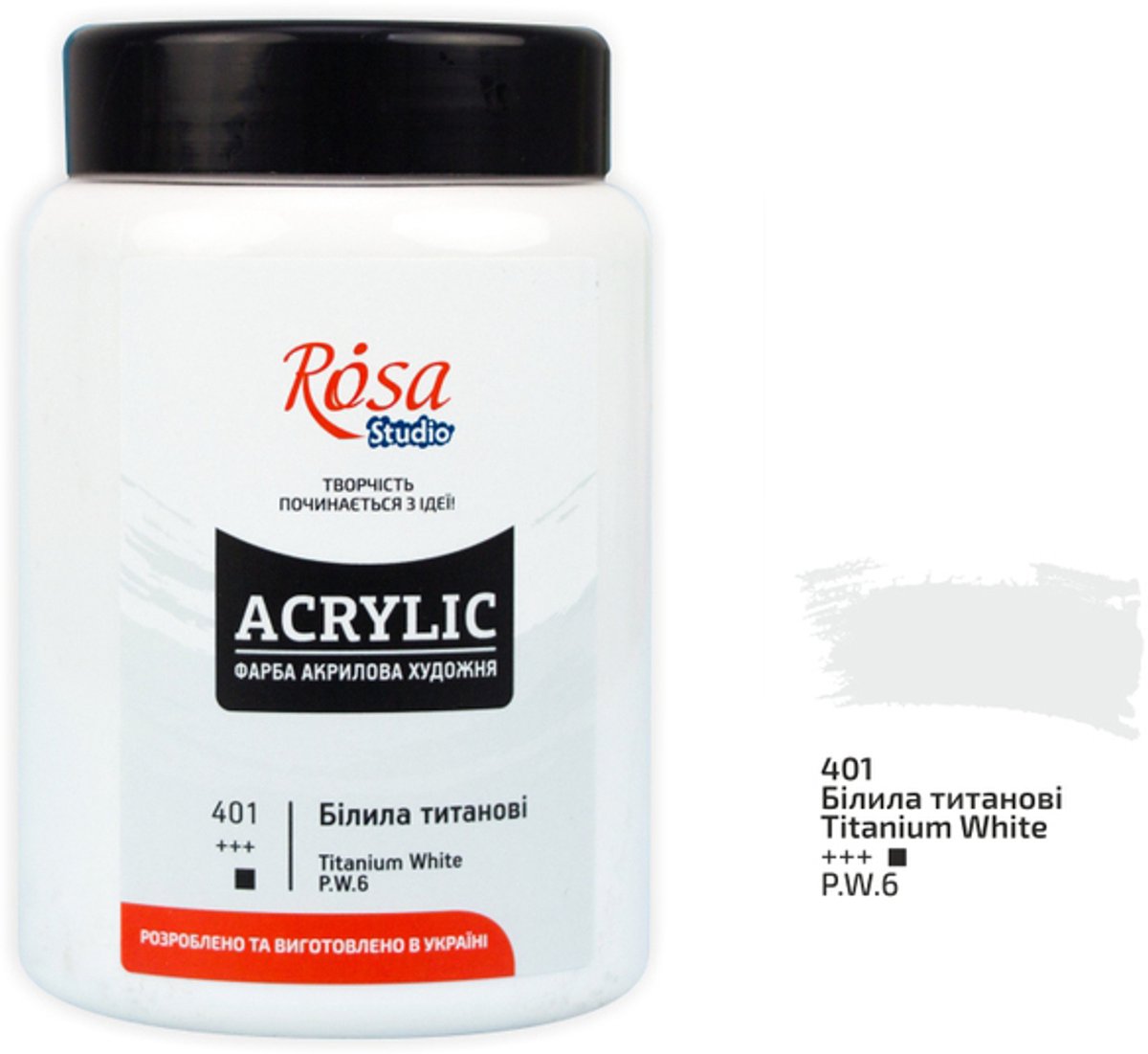 Rosa Studio acrylverf 400 ml titanium white schilderen.