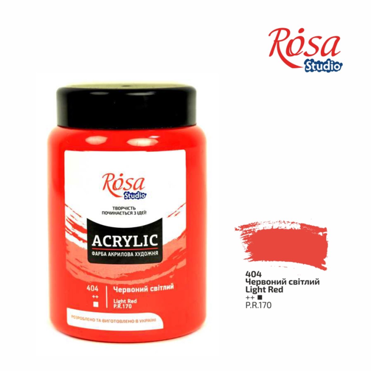 Rosa Studio acrylverf 400 ml lichtrood creatieve verf.