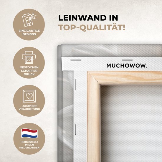 Peinture sur toile 20x20 cm - Décoration murale Fleurs - Wit - Nature - Décoration murale murale salon - Décoration chambre - Accessoires de chambre - Peintures