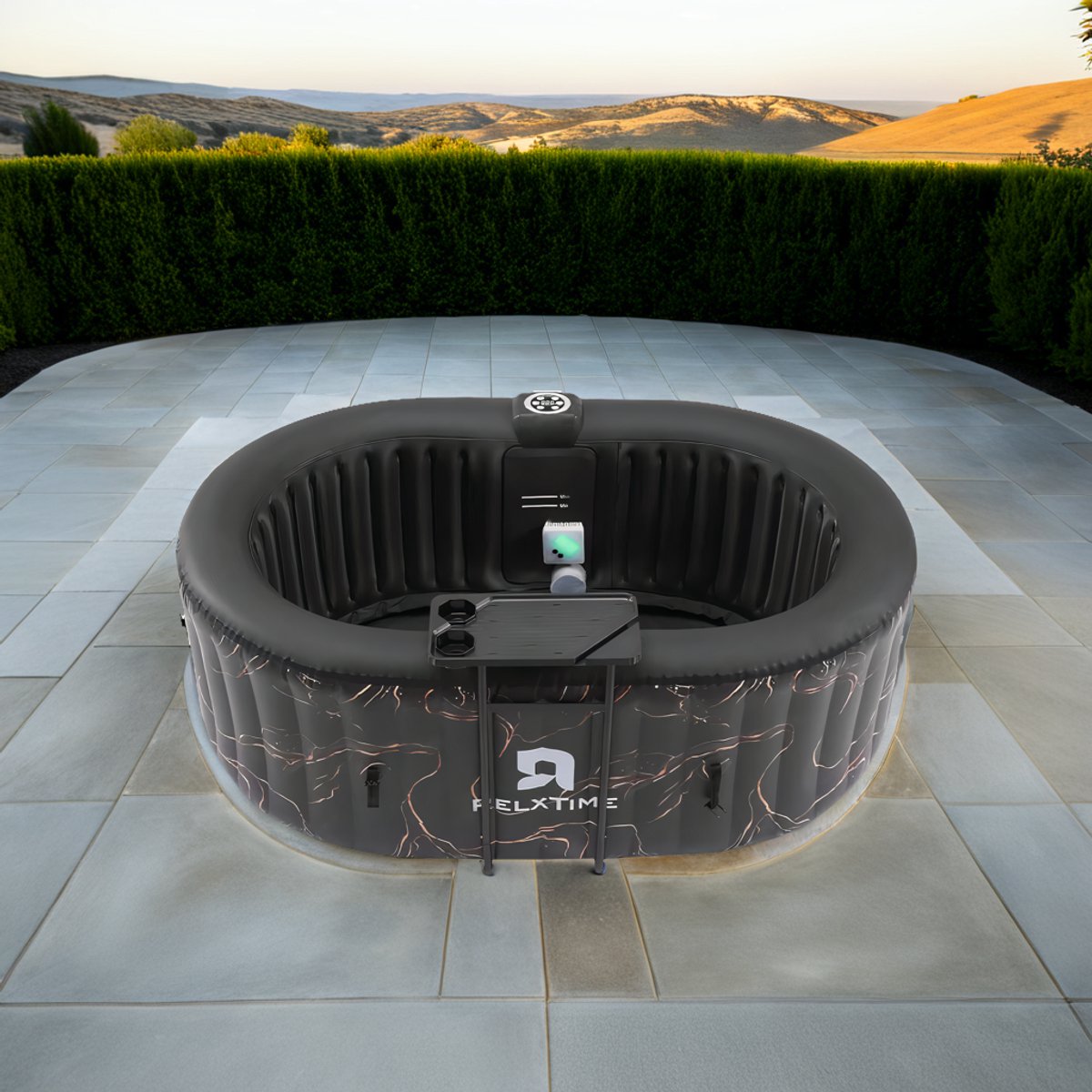 Opblaasbare Ovale Hottub voor 2 Personen met LED-Verlichting - afbeelding 2